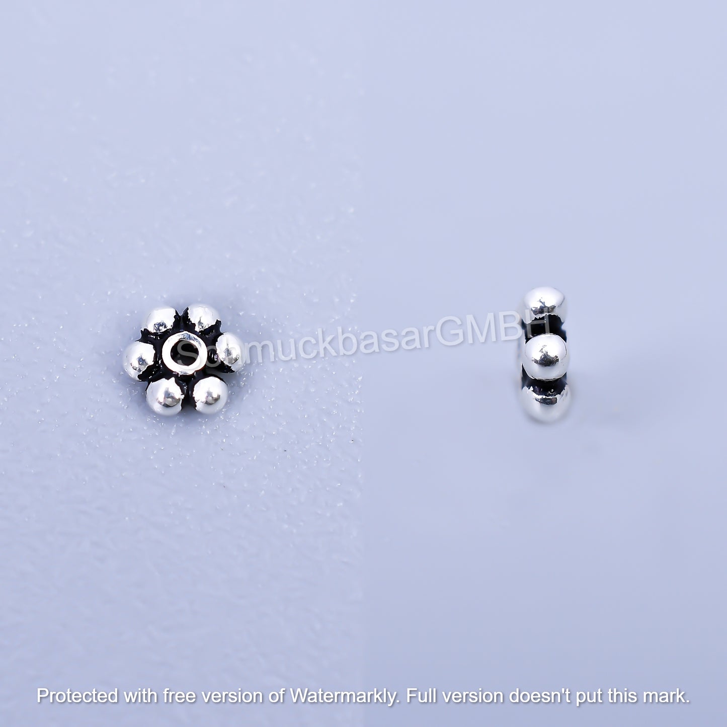 Plain Flower Spacer - Oxidised