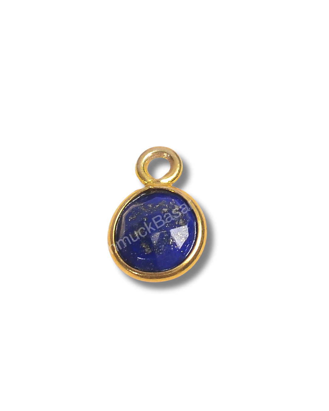 6 MM LAPIS LAZULI BEZEL CONNECTOR