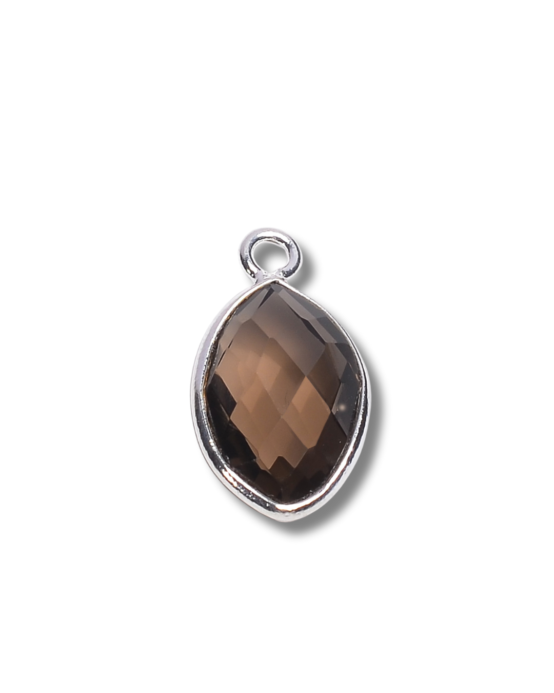 8 X 12 MM SMOKEY QUARTZ BEZEL CONNECTOR