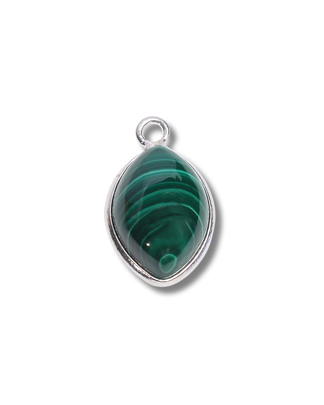 8 X 12 MM MALACHITE BEZEL CONNECTOR