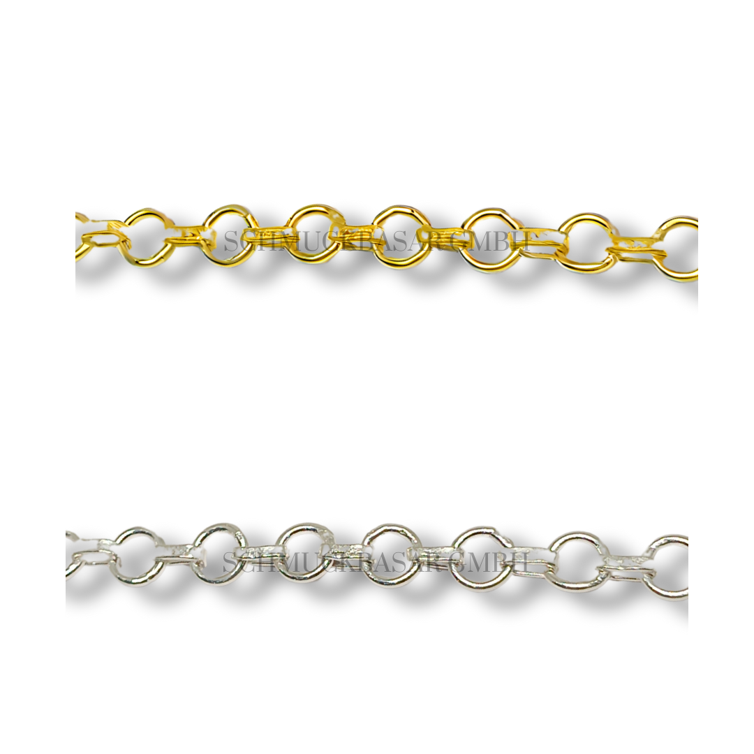 SILVER ROUND BELCHER CHAIN ROLL