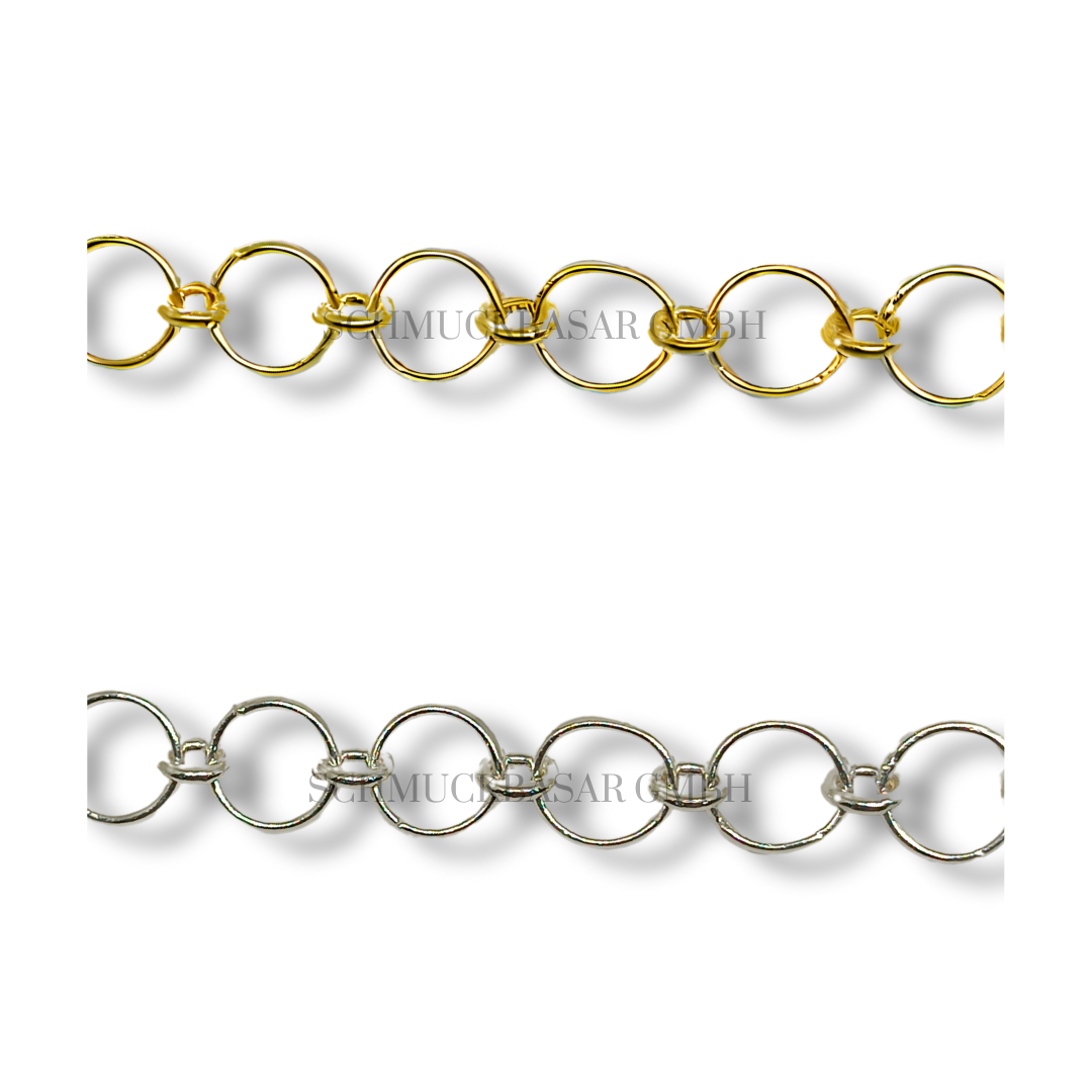 SILVER ROUND LINK CHAIN ROLL