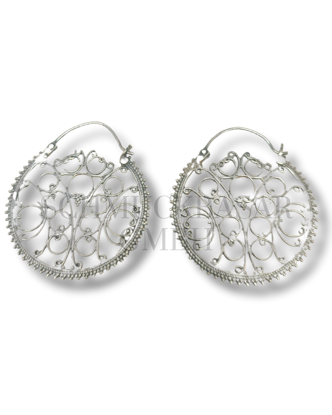 SILVER OXIDISED EARRINGS