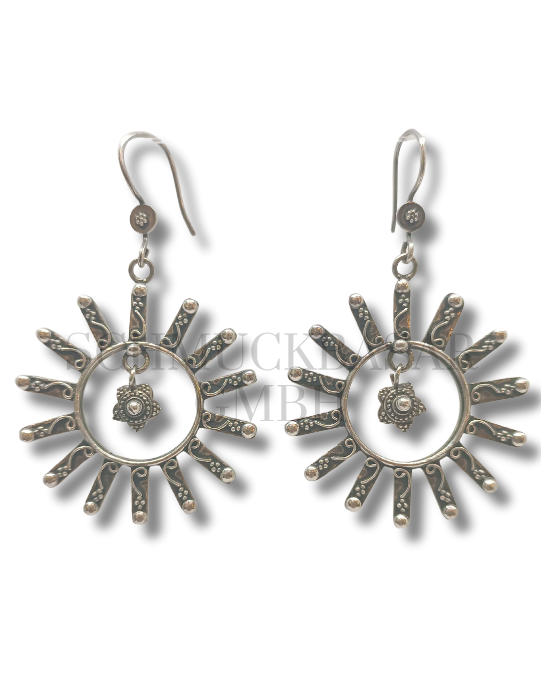 SILVER OXIDISED EARRINGS