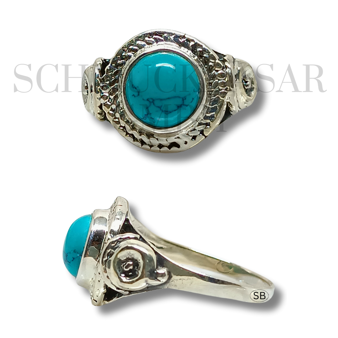 SILVER TURQUOISE STONE RINGS