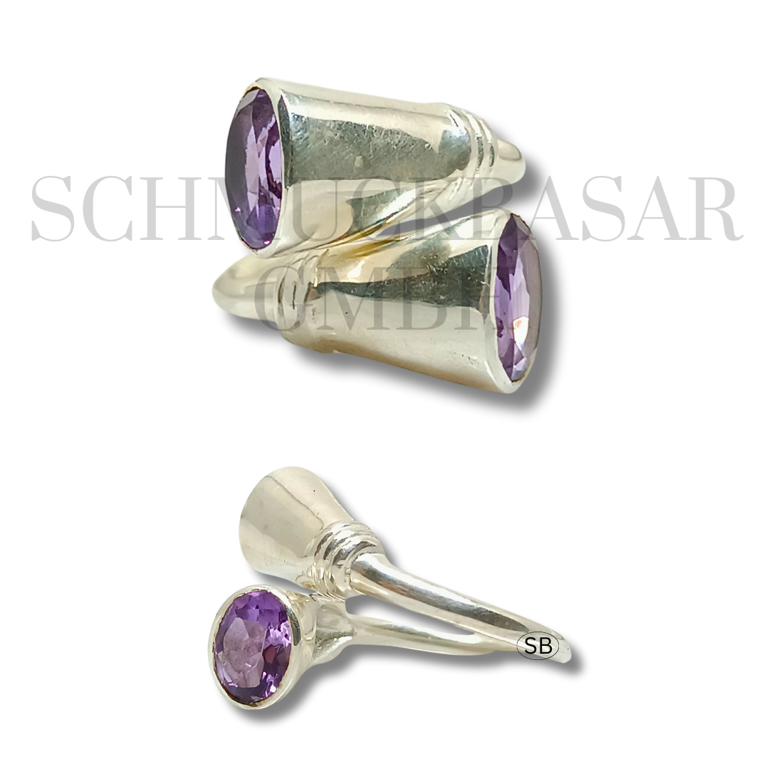 SILVER AMETHYST STONE RINGS