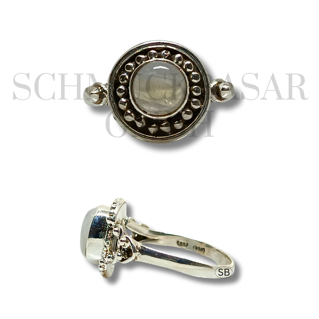 SILVER R.MOONSTONE STONE RINGS