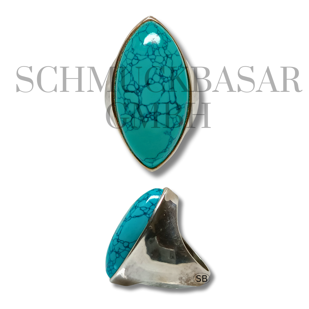 SILVER TURQUOISE STONE RINGS