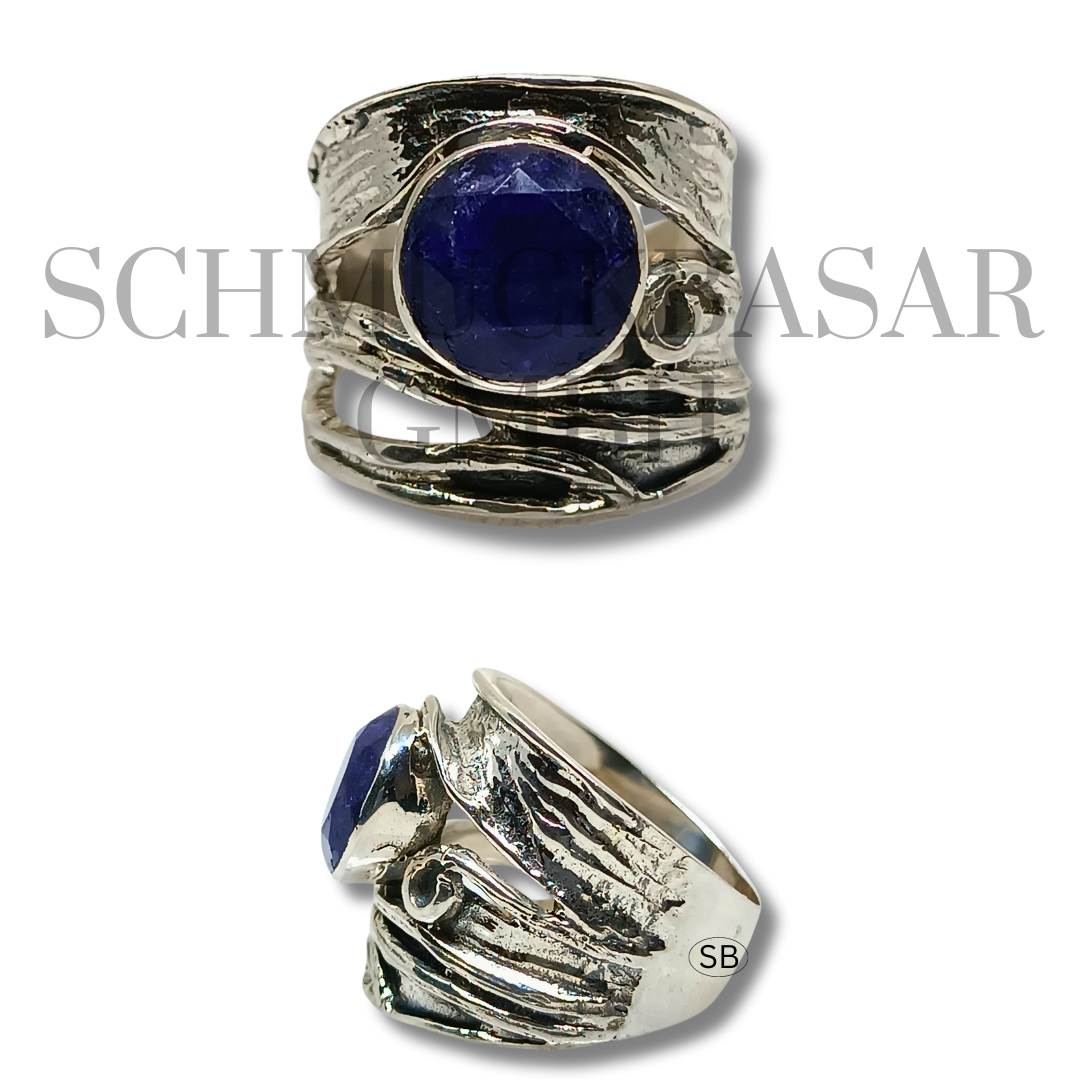 SILVER LAPIS LAZULI STONE RINGS