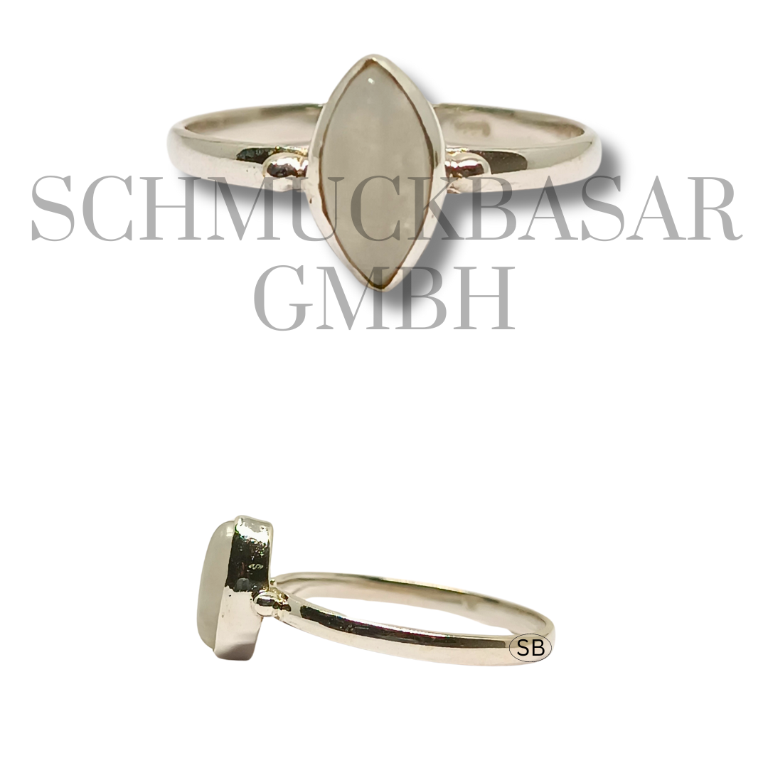 SILVER R.MOONSTONE STONE RINGS