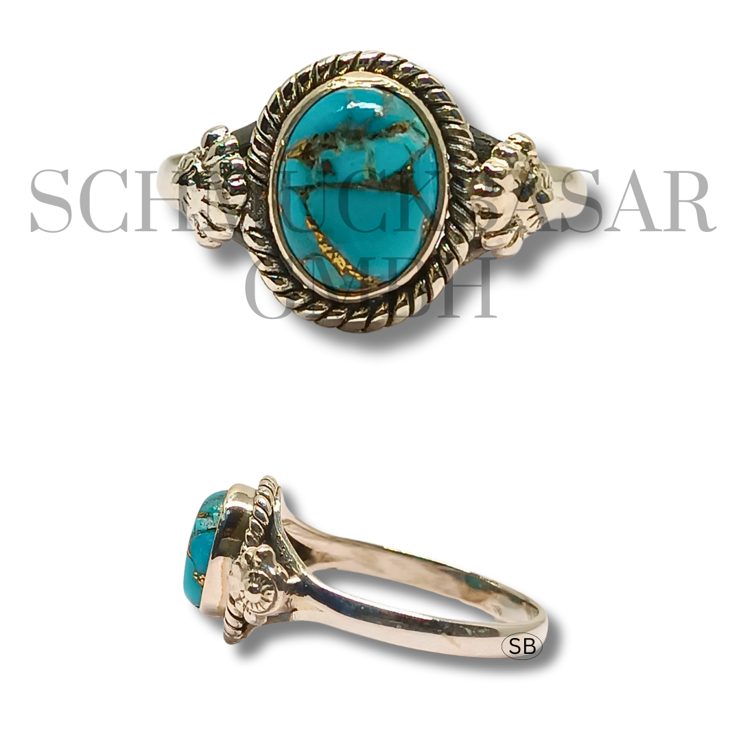 SILVER TURQUOISE STONE RINGS