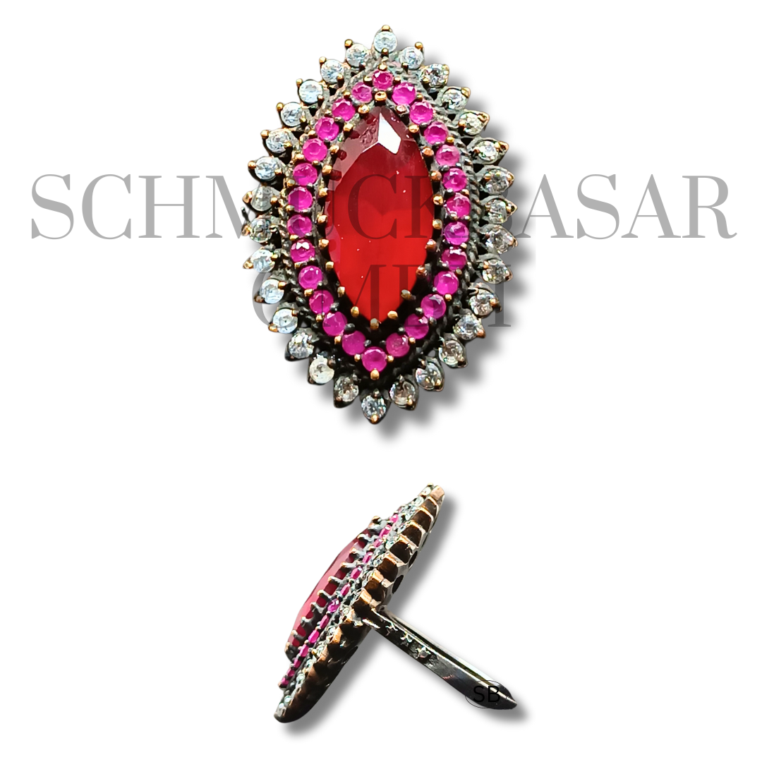 SILVER MULTI STONE RINGS