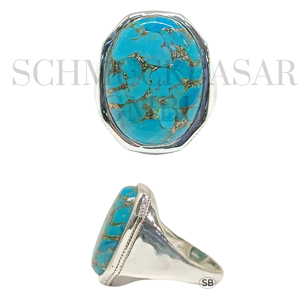 SILVER TURQUOISE STONE RINGS
