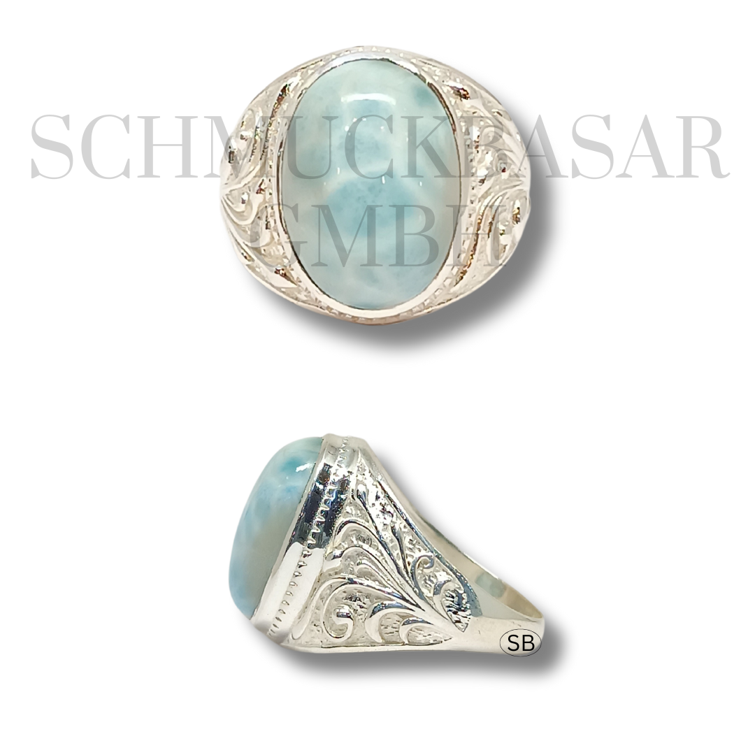 SILVER AMAZONITE STONE RINGS