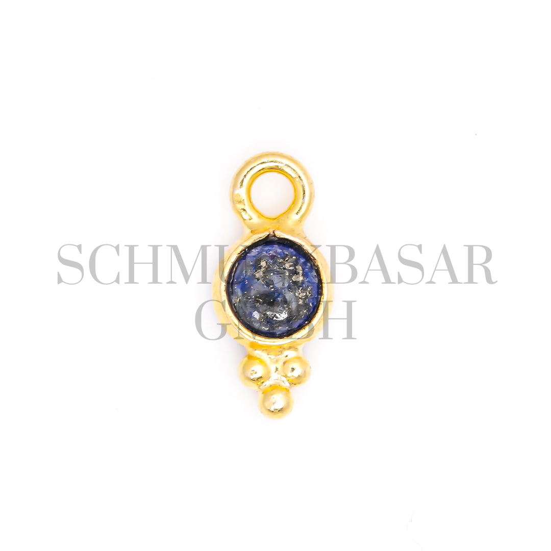 4 MM LAPIS LAZULI BEZEL CONNECTOR