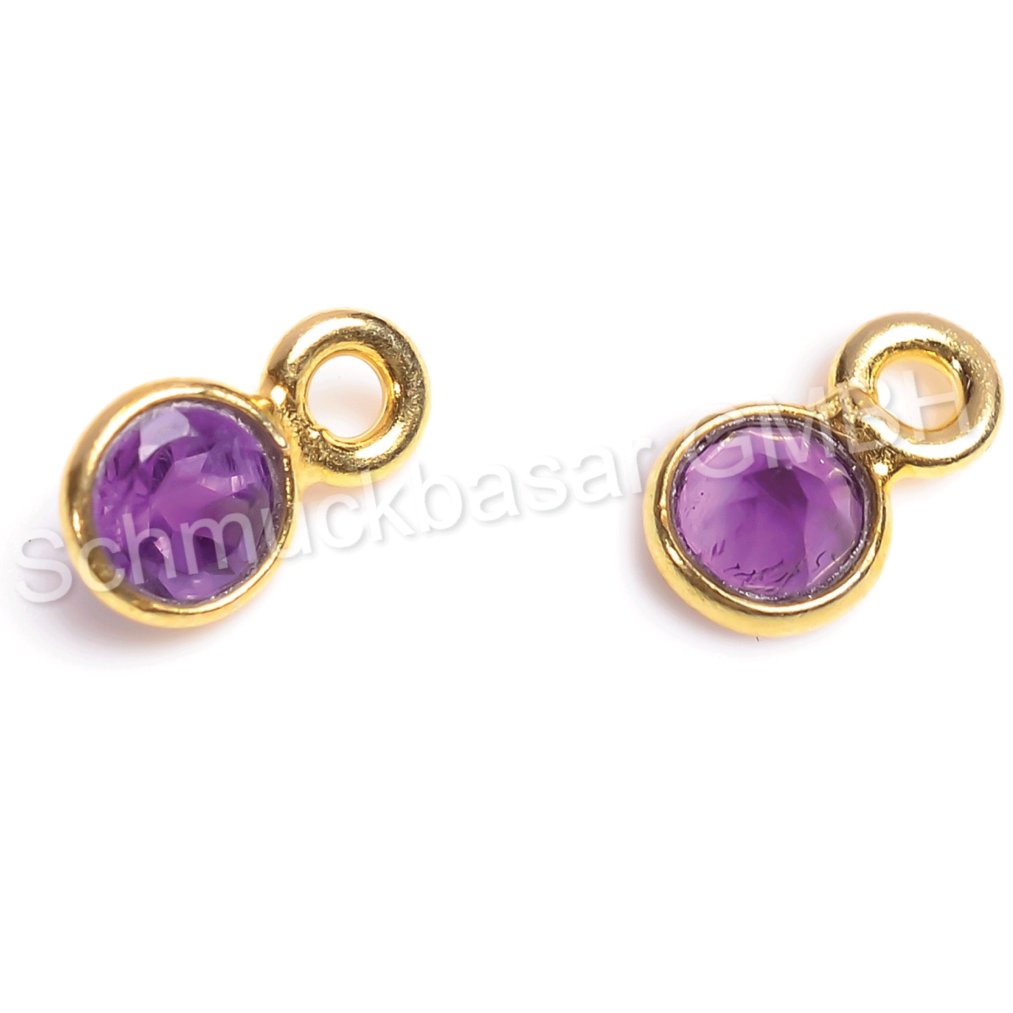 4 MM AMETHYST BEZEL CONNECTOR