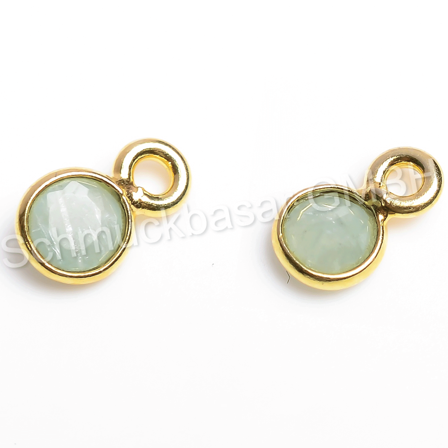 4 MM AMAZONITE BEZEL CONNECTOR