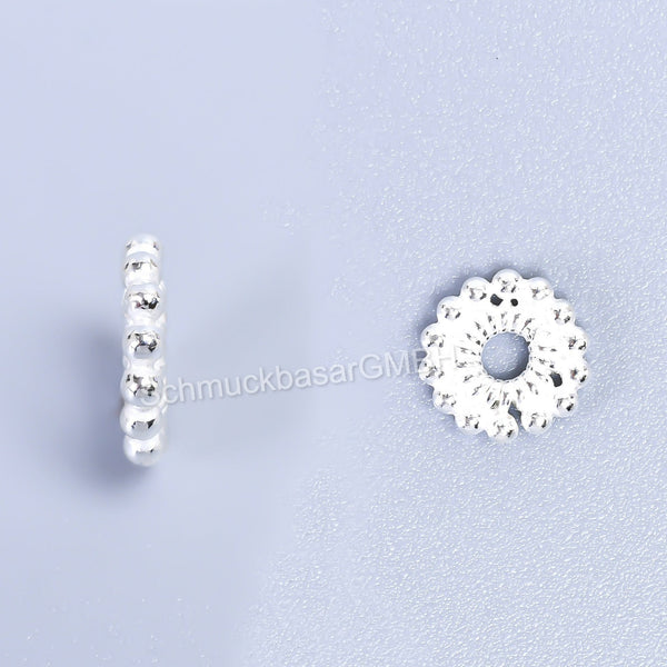 9 MM Beads - Silver