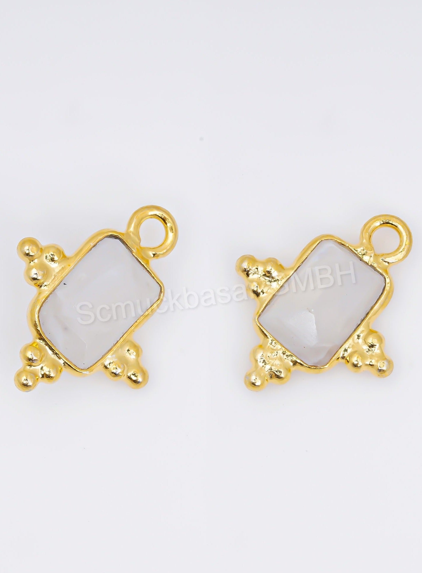 5 x 7 MM R. MOONSTONE BEZEL CONNECTOR