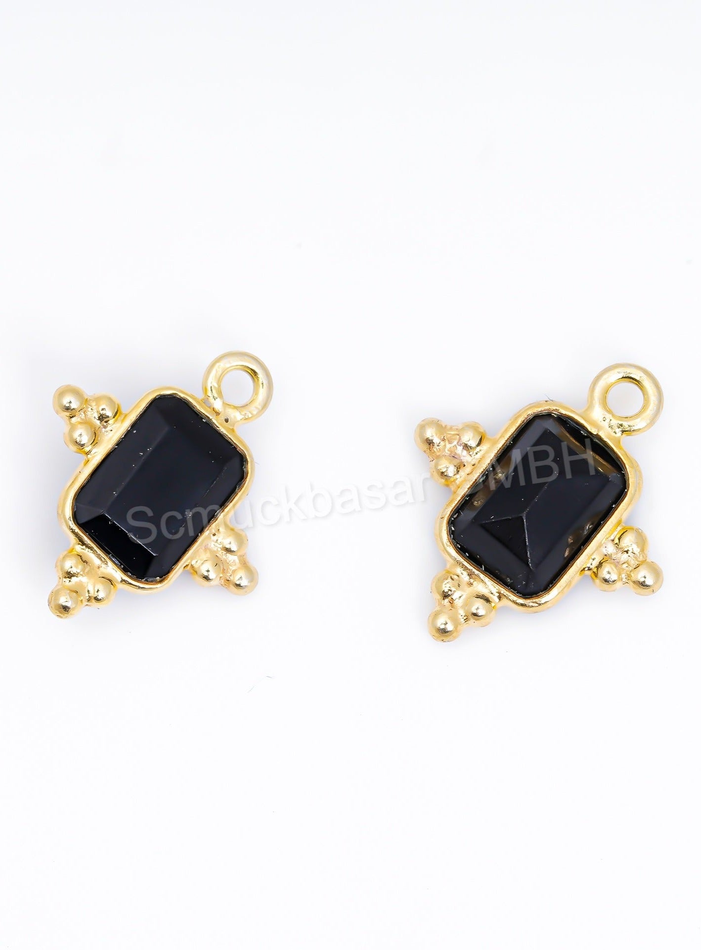 5 x 7 MM BLACK ONYX BEZEL CONNECTOR