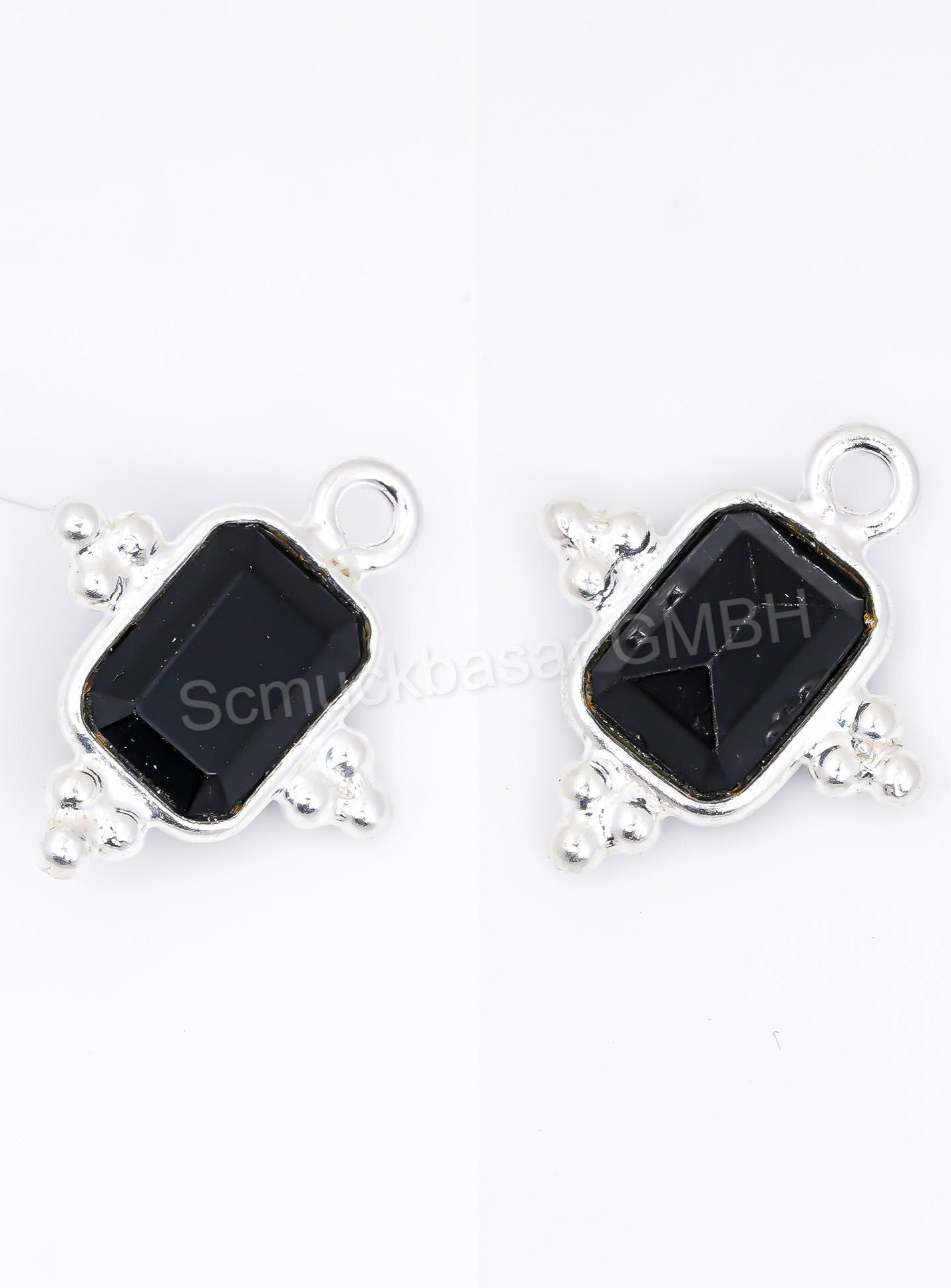 5 x 7 MM BLACK ONYX BEZEL CONNECTOR