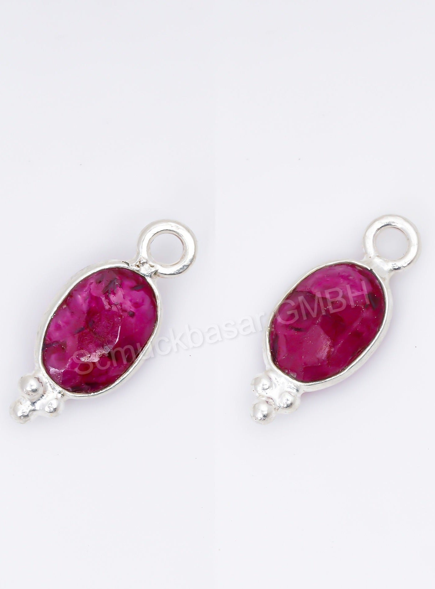 5 x 7 MM RUBY BEZEL CONNECTOR