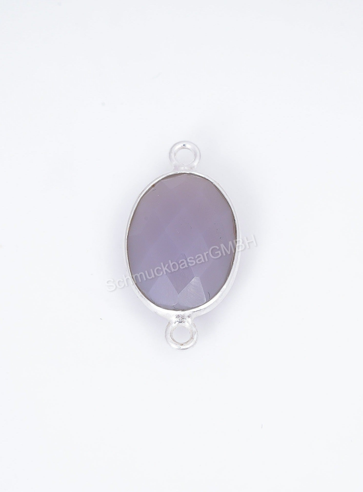 10 X 14 MM GREY CHALCEDONY BEZEL CONNECTOR