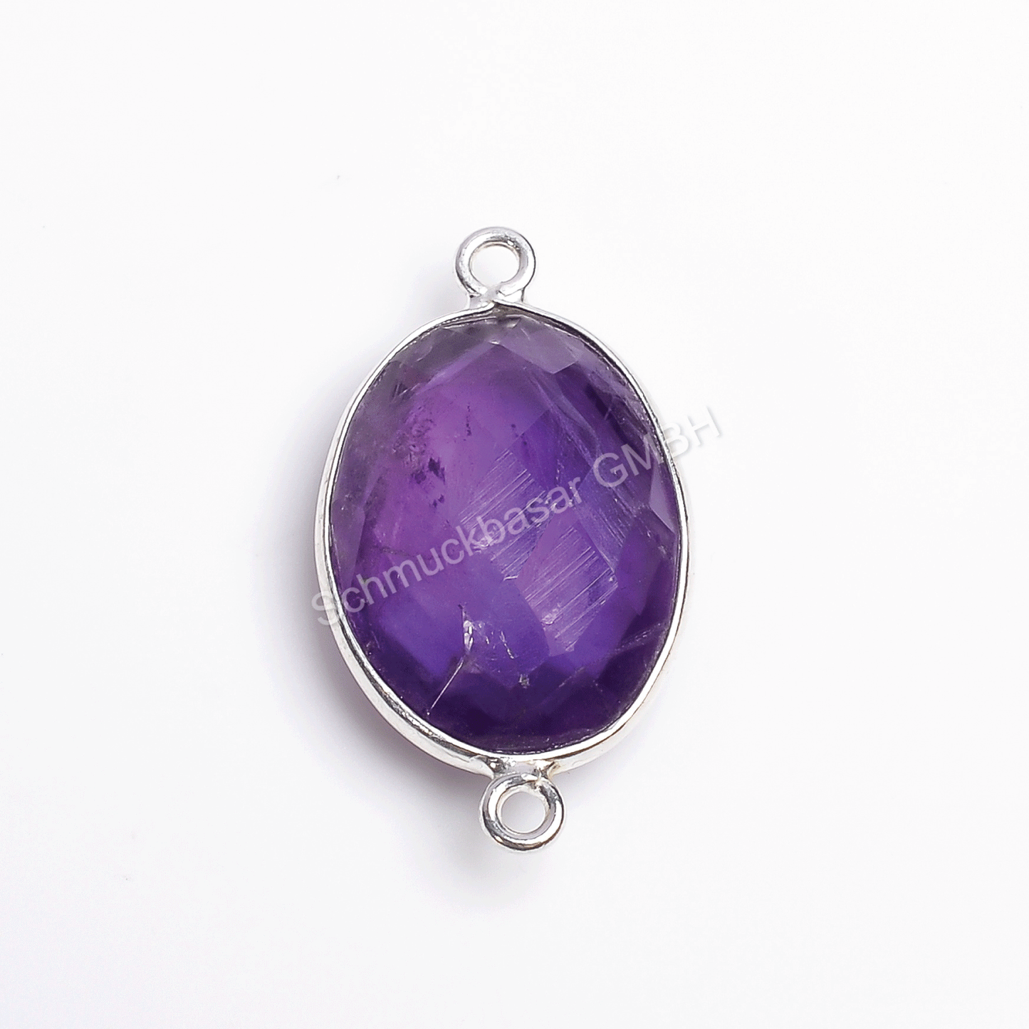 13 X 18 MM AMETHYST BEZEL CONNECTOR