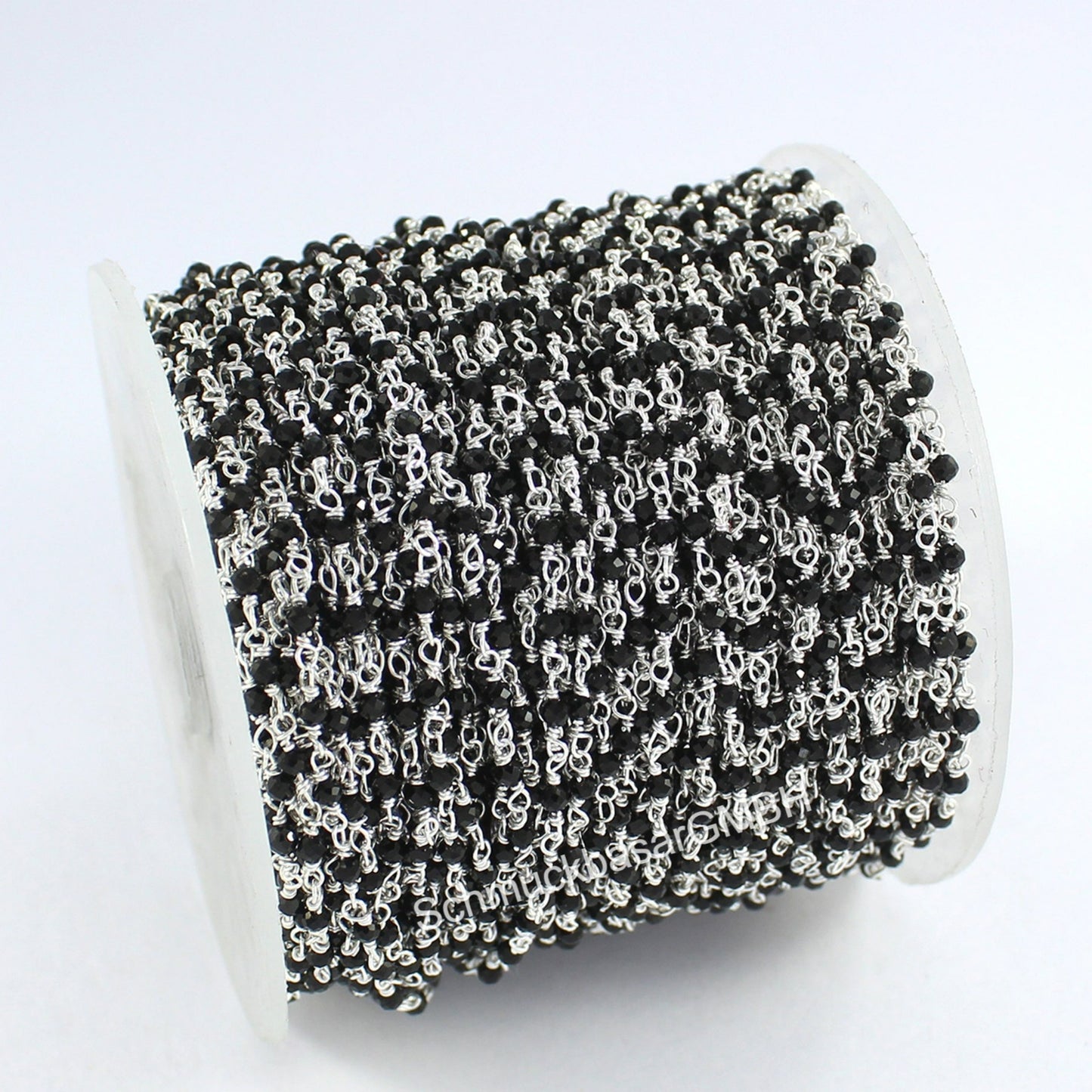 BLACK SPINAL ROSARY CHAIN ROLL