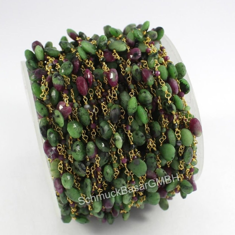 RUBY ZOISTE DROP ROSARY CHAIN ROLL