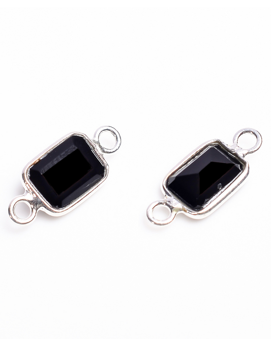 5 x 7 MM BLACK ONYX BEZEL CONNECTOR