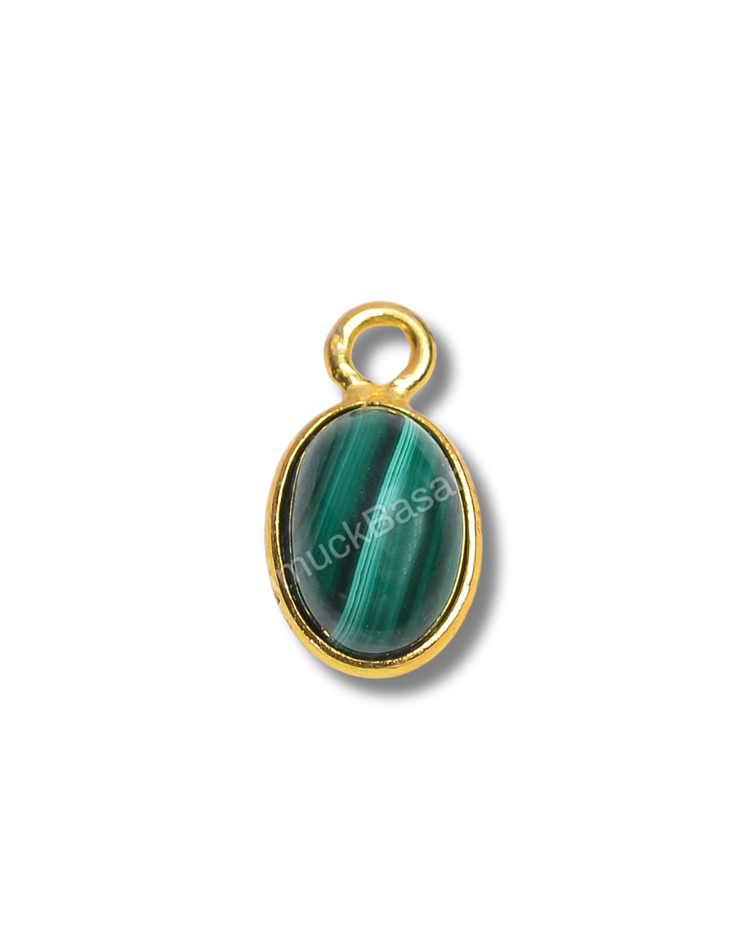5 x 7 MM MALACHITE BEZEL CONNECTOR