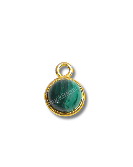 8 MM MALACHITE BEZEL CONNECTOR