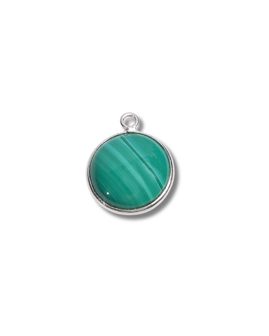 8 MM MALACHITE BEZEL CONNECTOR