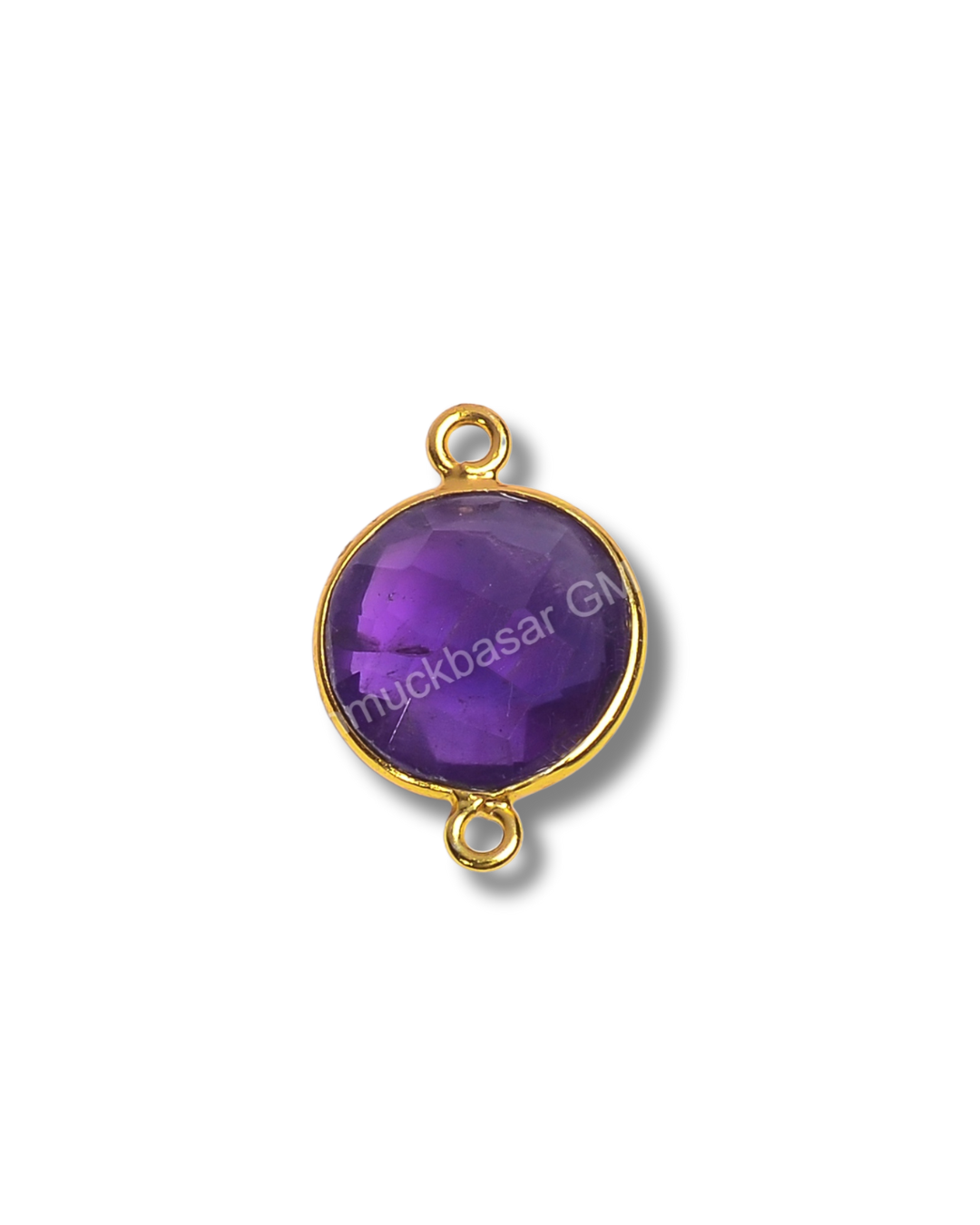 12 MM AMETHYST BEZEL CONNECTOR
