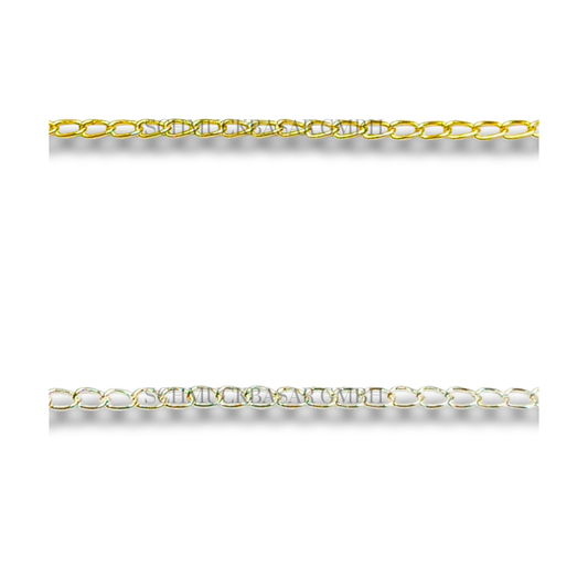 SILVER LINK EXTENSION CHAIN ROLL
