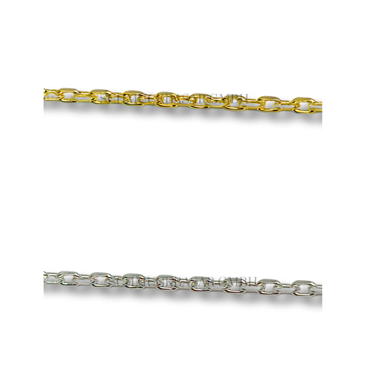 SILVER OVAL BELCHER CHAIN ROLL