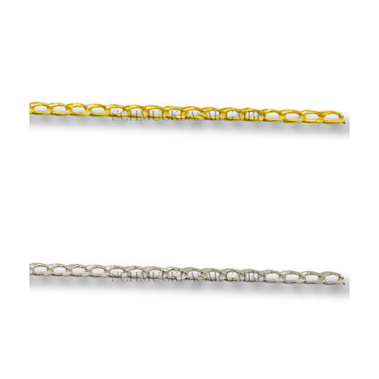 SILVER CURB CHAIN ROLL