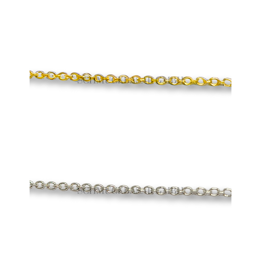 SILVER OVAL TRACE CHAIN ROLL