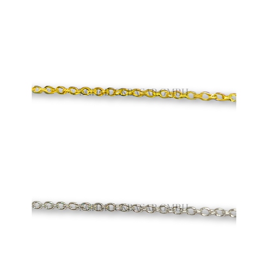 SILVER OVAL TRACE CHAIN ROLL