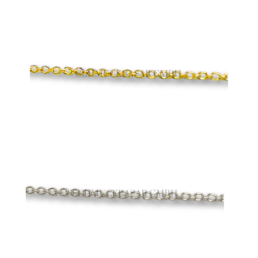 SILVER OVAL TRACE CHAIN ROLL