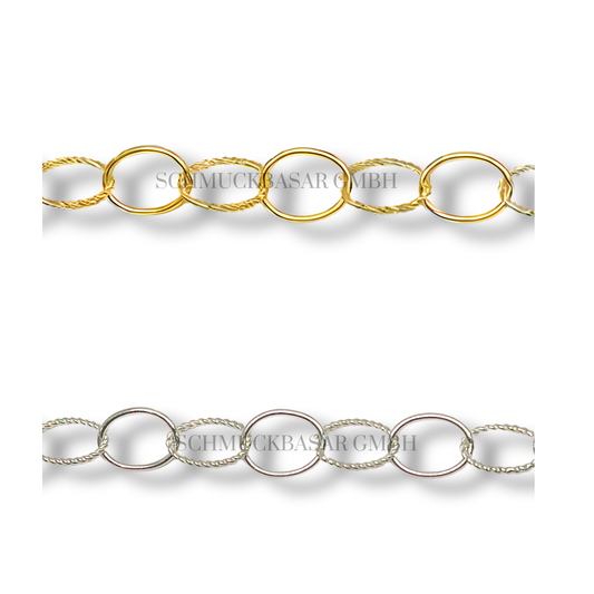 SILVER ROUND DESIGNING LINK CHAIN ROLL