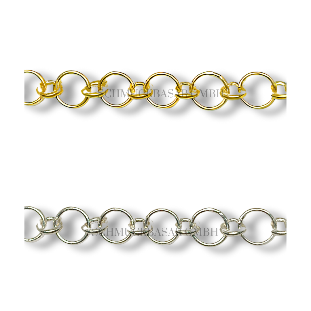 SILVER ROUND BELCHER CHAIN ROLL