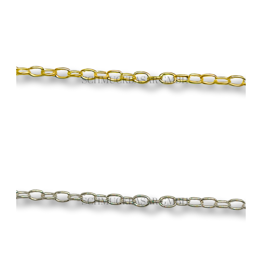 SILVER OVAL LINK CHAIN ROLL