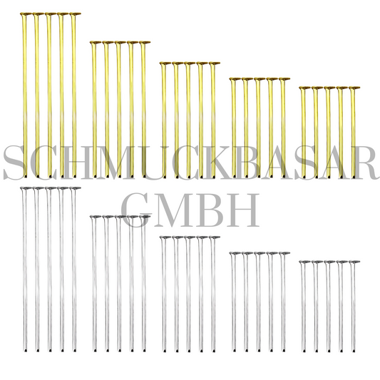 Flat Headpins - Gold Plated