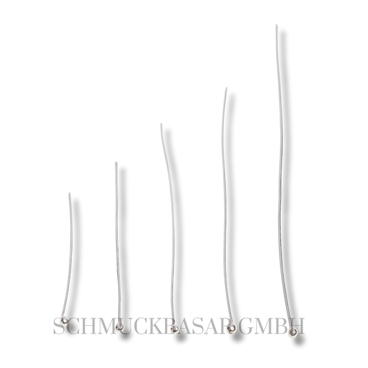 Round Headpins - Silver