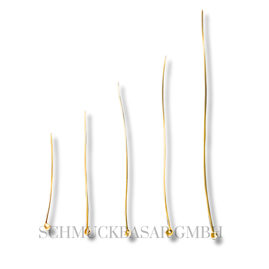 Round Headpins - Gold Plated