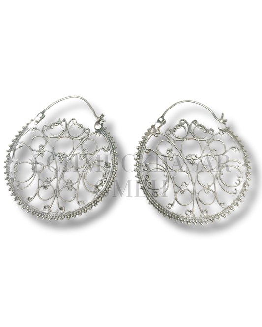 SILVER OXIDISED EARRINGS