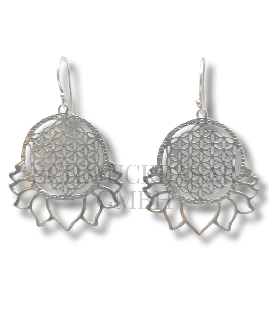 SILVER OXIDISED EARRINGS