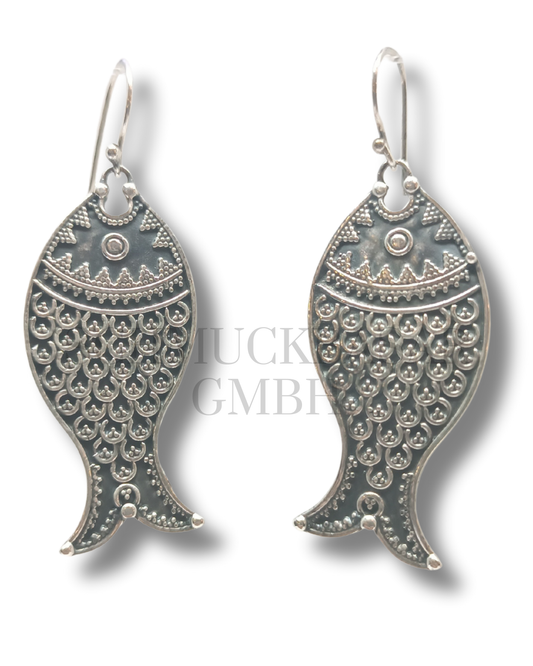 SILVER OXIDISED EARRINGS